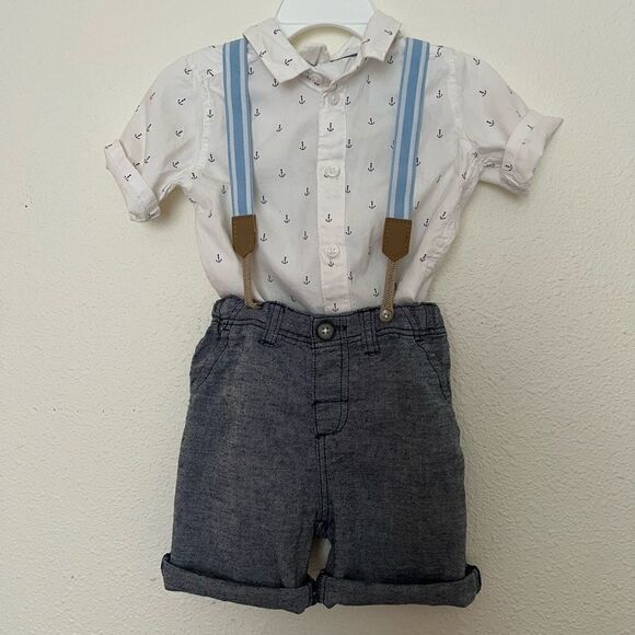 H&M Shirt and Shorts 6-9 months - Picture 2 of 7